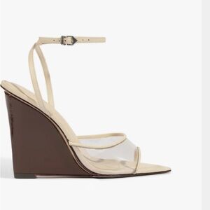 SCHUTZ Beige and Brown Wedge Heels